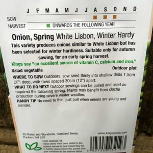 Onion White Lisbon Winter Hardy