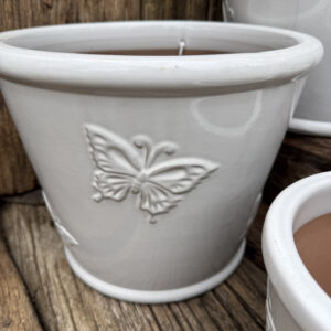Butterfly Pot – White